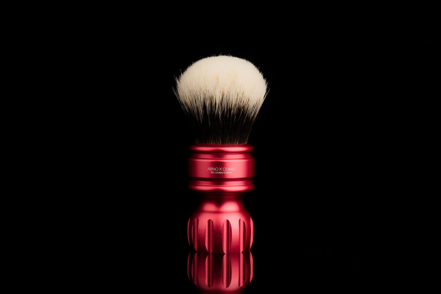 OUMO X ARNO - Metal Scarab - Chinese Red shaving brush handle