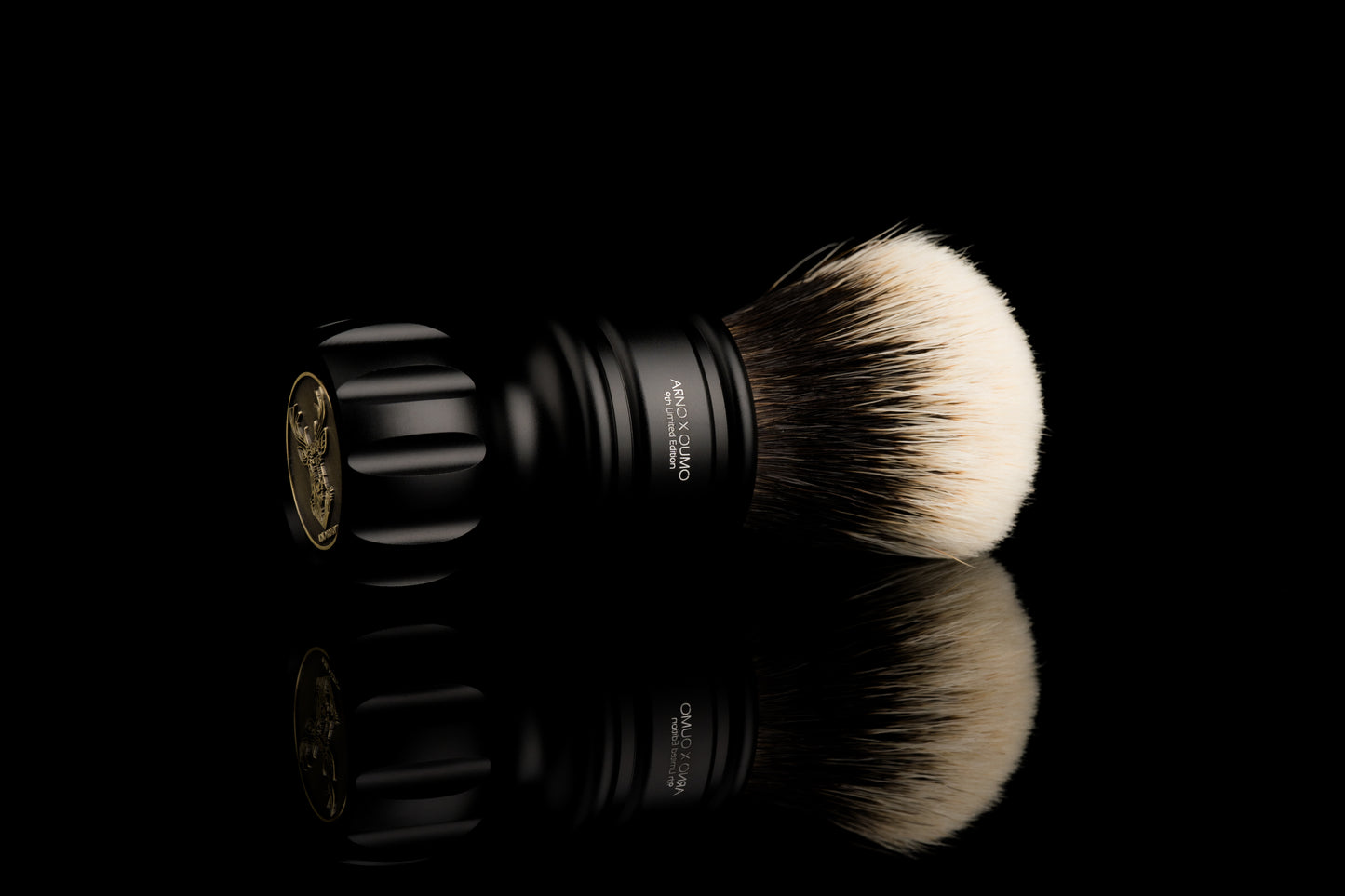 OUMO X ARNO - Metal Scarab - Black General shaving brush handle