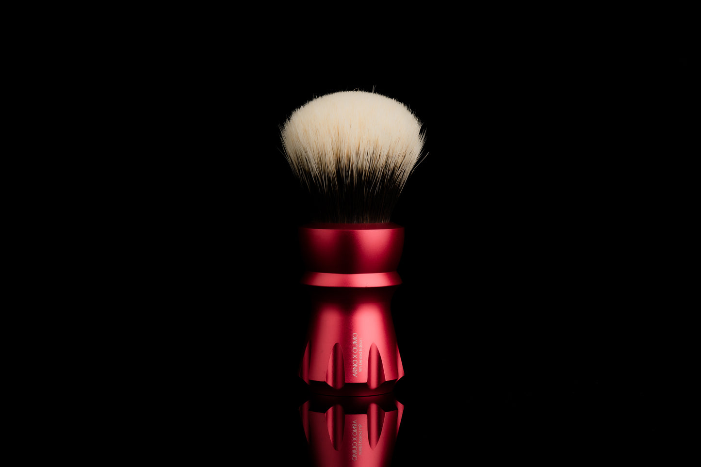 OUMO X ARNO - Metal Shark-1 - Chinese Red shaving brush handle