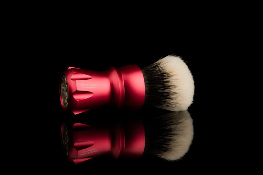 OUMO X ARNO - Metal Shark-1 - Chinese Red shaving brush handle
