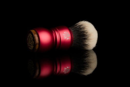 Metal Exceed-伍 - Chinese Red shaving brush handle
