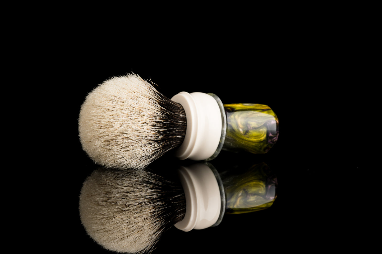 Tulip - Resin Hybird -‘Green Cyclone‘ shaving brush handle