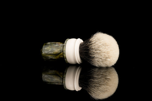 Tulip - Resin Hybird -‘Green Cyclone‘ shaving brush handle