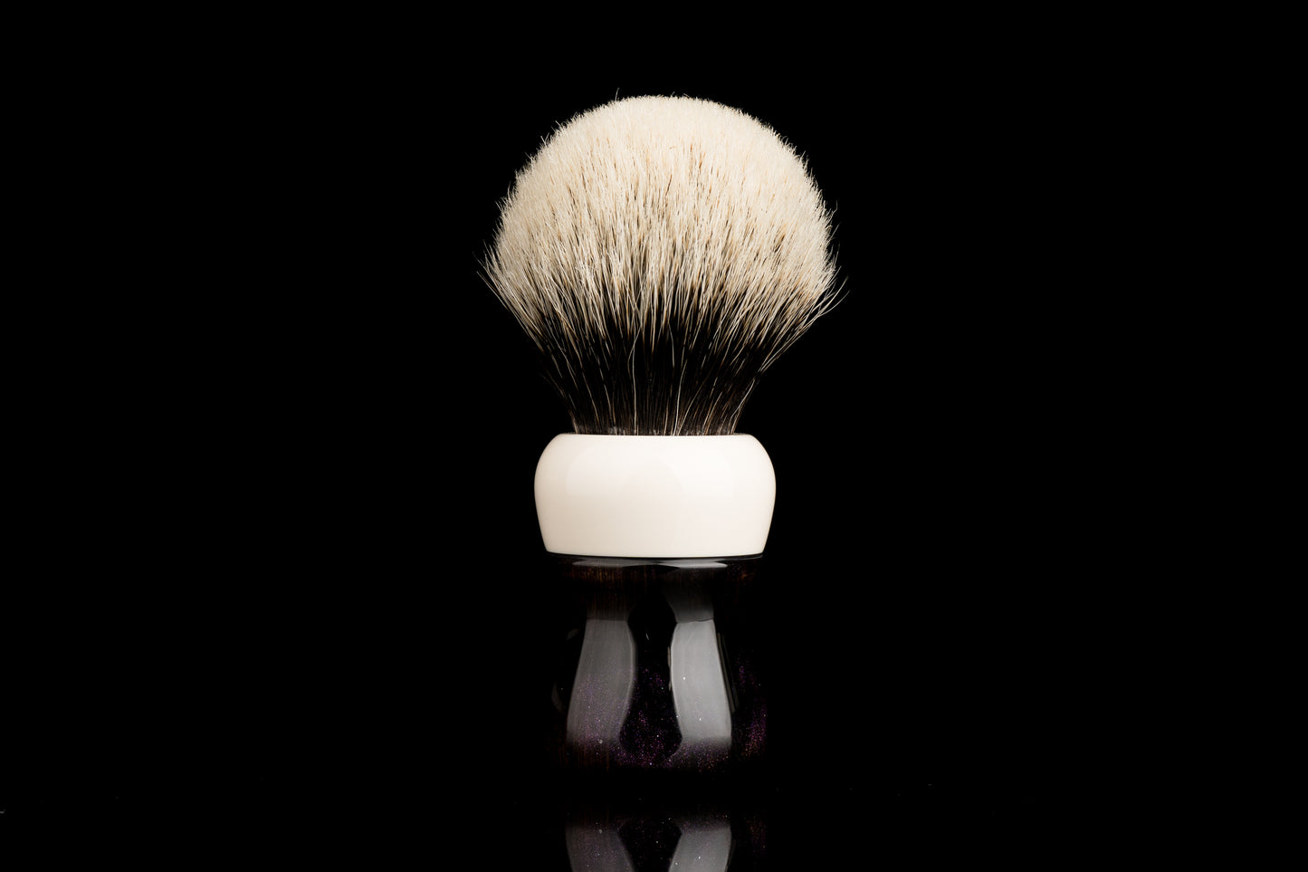 Compass - Glaze X Wood Hybrid - ‘Black Hole’ shaving brush handle