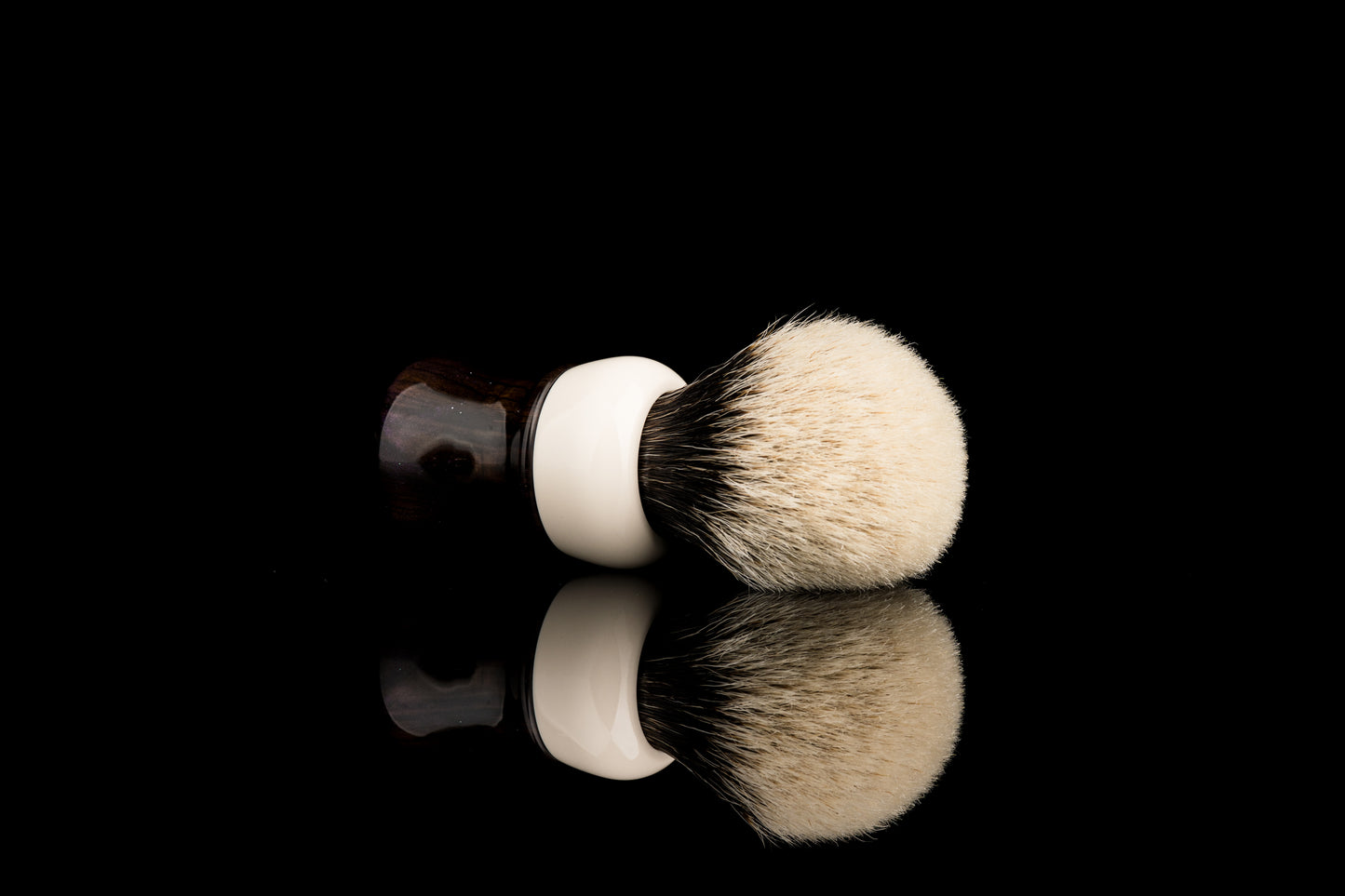 Compass - Glaze X Wood Hybrid - ‘Black Hole’ shaving brush handle