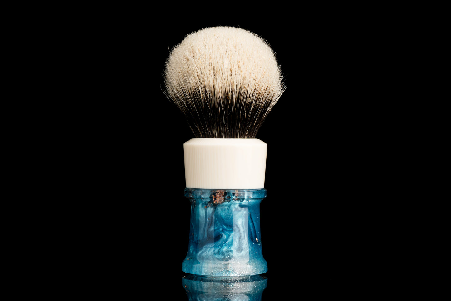 Fortress - Glaze X Resin Hybird - ‘Ocean’ shaving brush handle