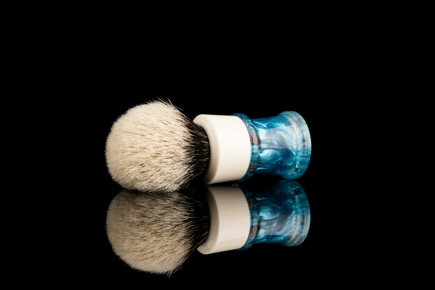 Fortress - Glaze X Resin Hybird - ‘Ocean’ shaving brush handle