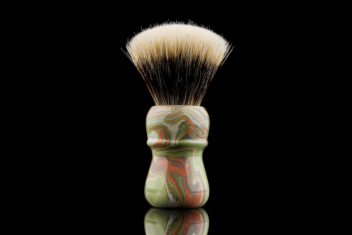 Fluid Art - Compass - Macaron shaving brush handle