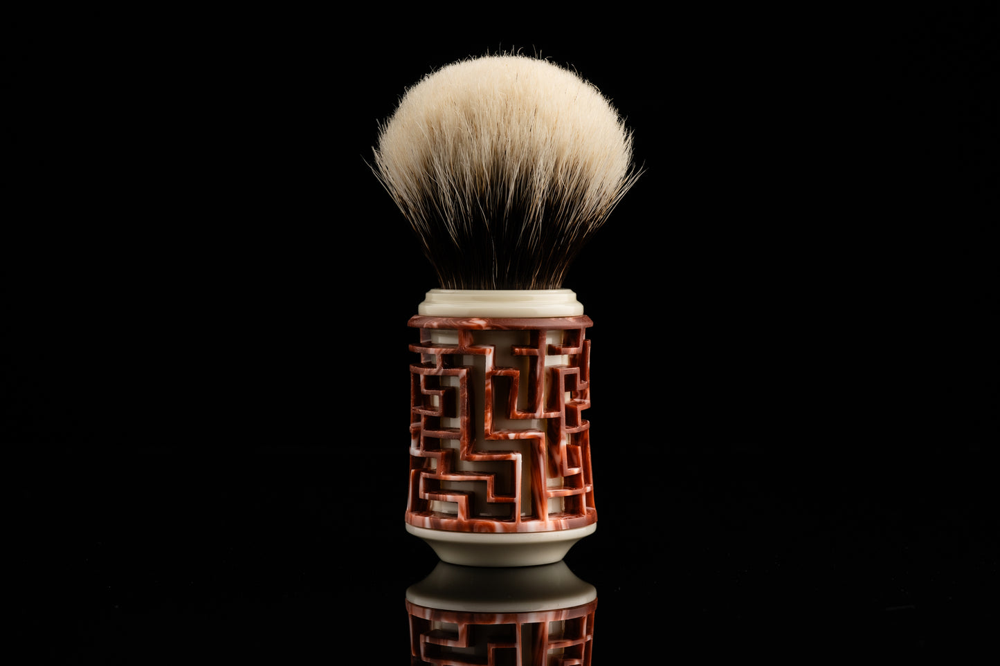 Lattice-Labyrinth Master shaving brush handle #1