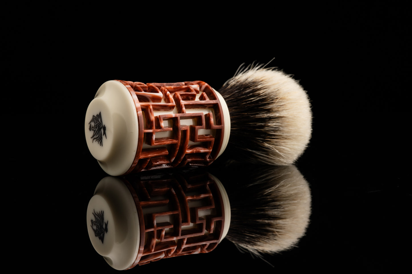 Lattice-Labyrinth Master shaving brush handle #1