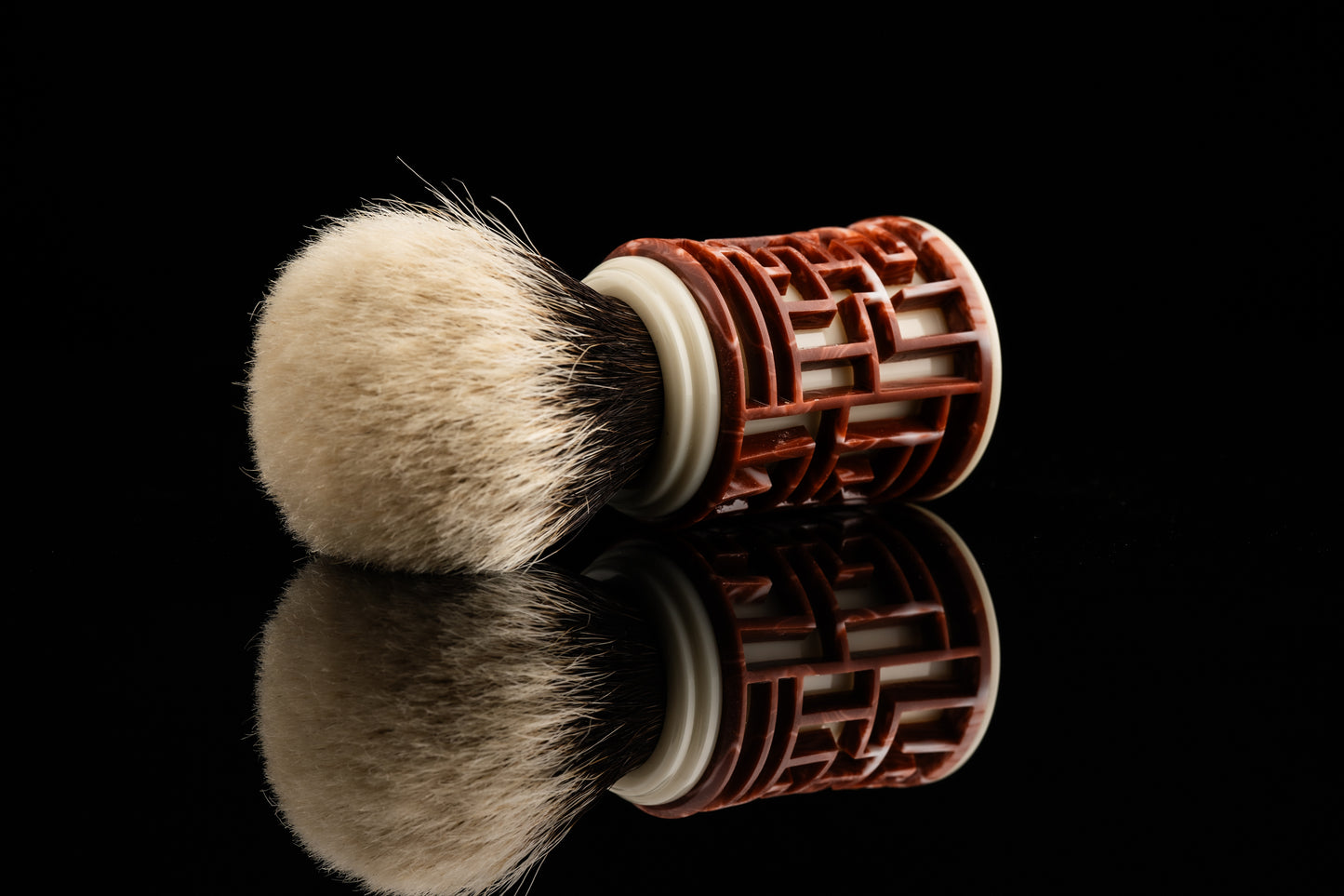 Lattice-Labyrinth Master shaving brush handle #1