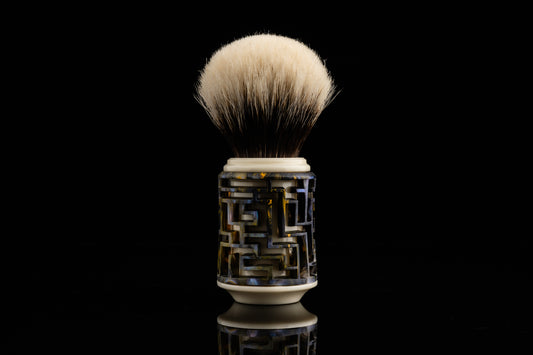 Lattice-Labyrinth Master shaving brush handle #2