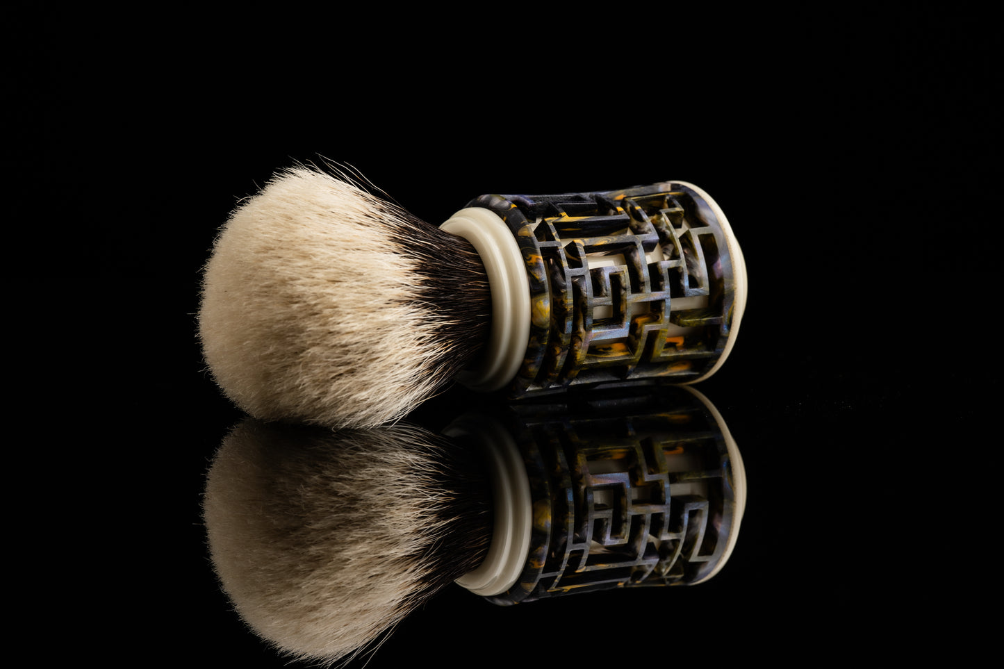Lattice-Labyrinth Master shaving brush handle #2