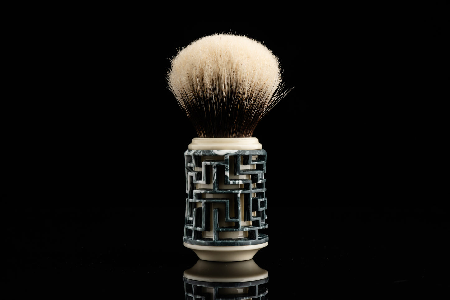 Lattice-Labyrinth Master shaving brush handle #3