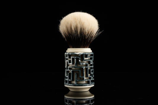 Lattice-Labyrinth Master shaving brush handle #3
