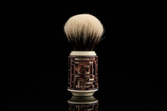 Lattice-Labyrinth Master shaving brush handle #4