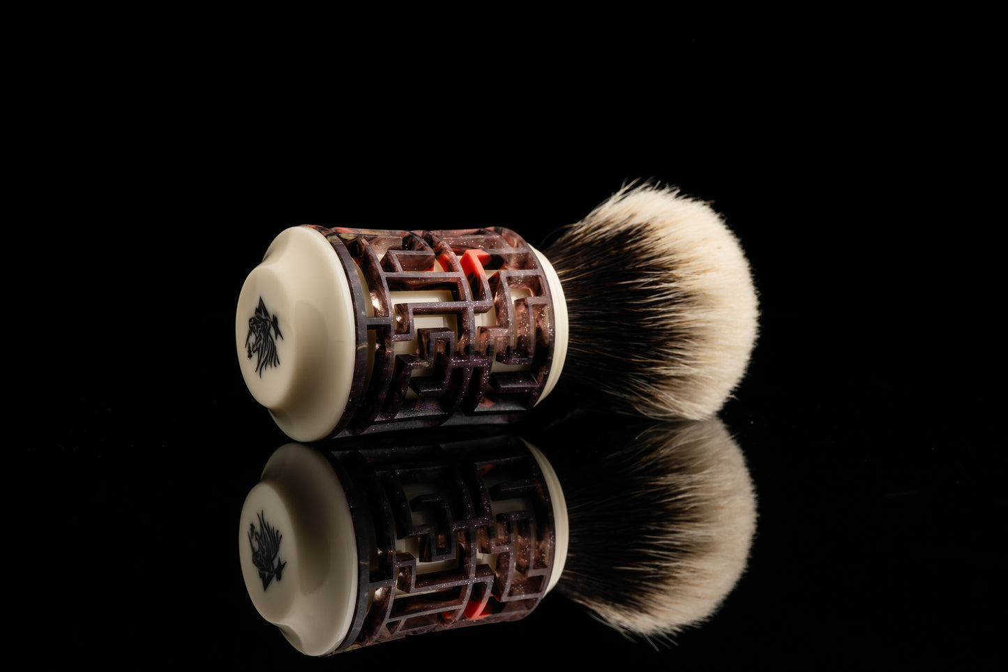 Lattice-Labyrinth Master shaving brush handle #4