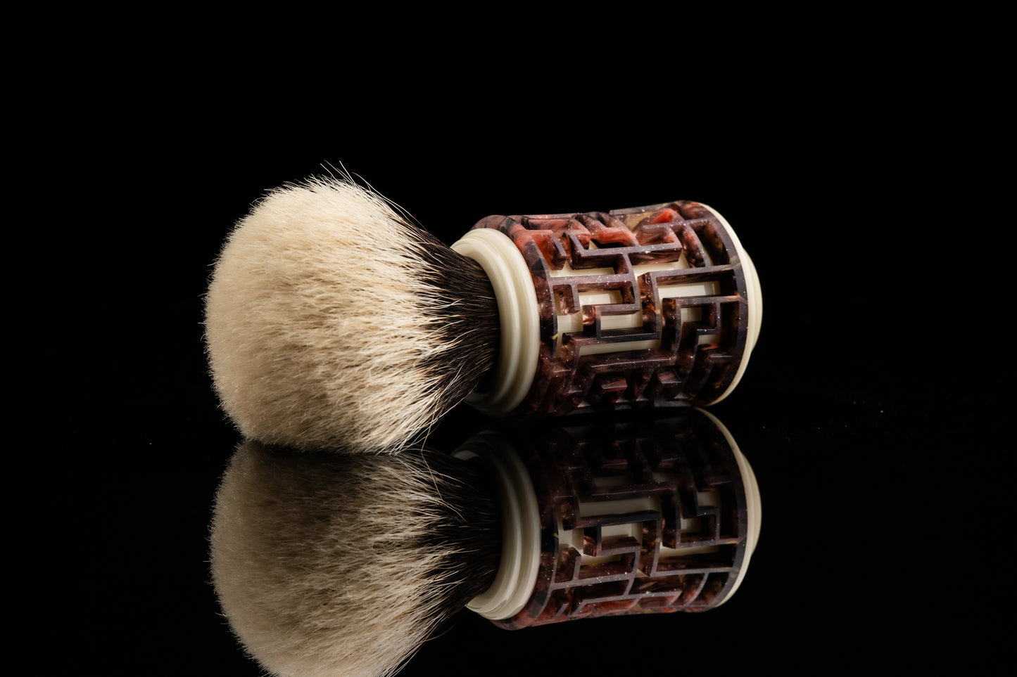 Lattice-Labyrinth Master shaving brush handle #4