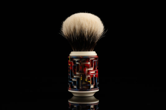 Lattice-Labyrinth Master shaving brush handle #5