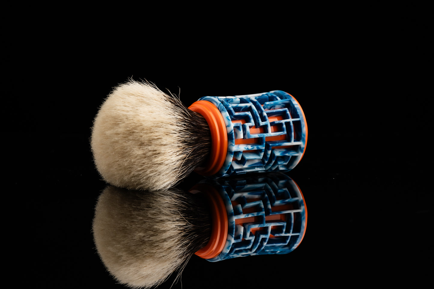 Lattice-Labyrinth Master shaving brush handle #6