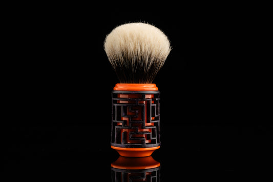 Lattice-Labyrinth Master shaving brush handle #9