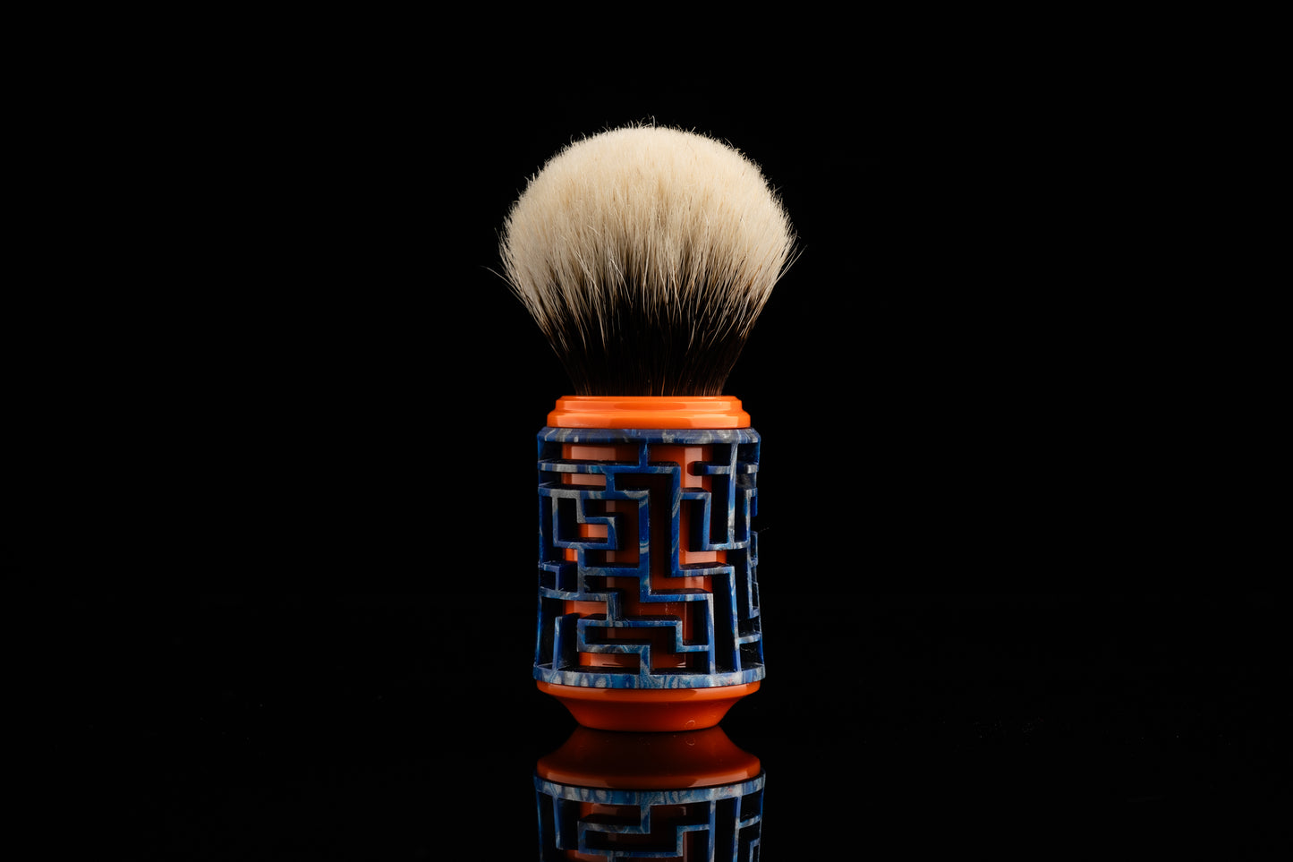 Lattice-Labyrinth Master shaving brush handle #12