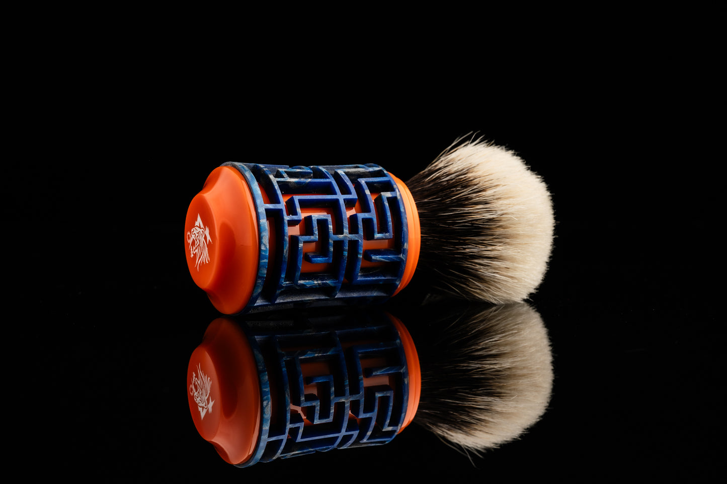 Lattice-Labyrinth Master shaving brush handle #12