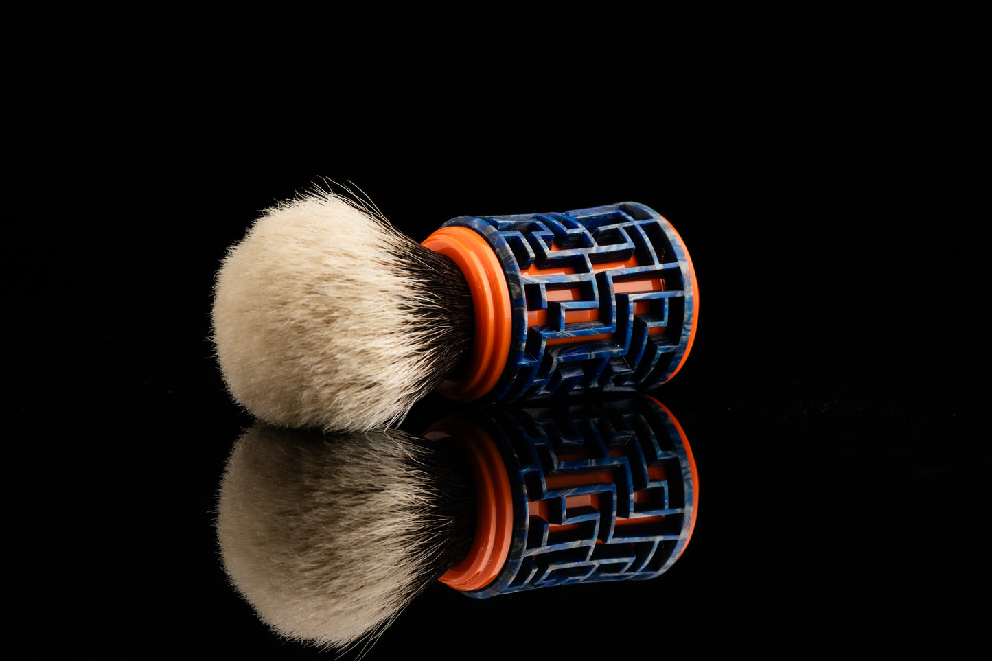 Lattice-Labyrinth Master shaving brush handle #12