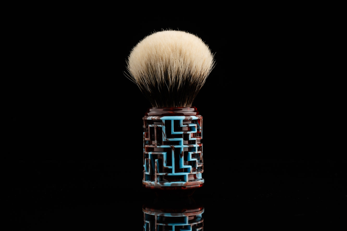 Lattice-Labyrinth Master shaving brush handle #13