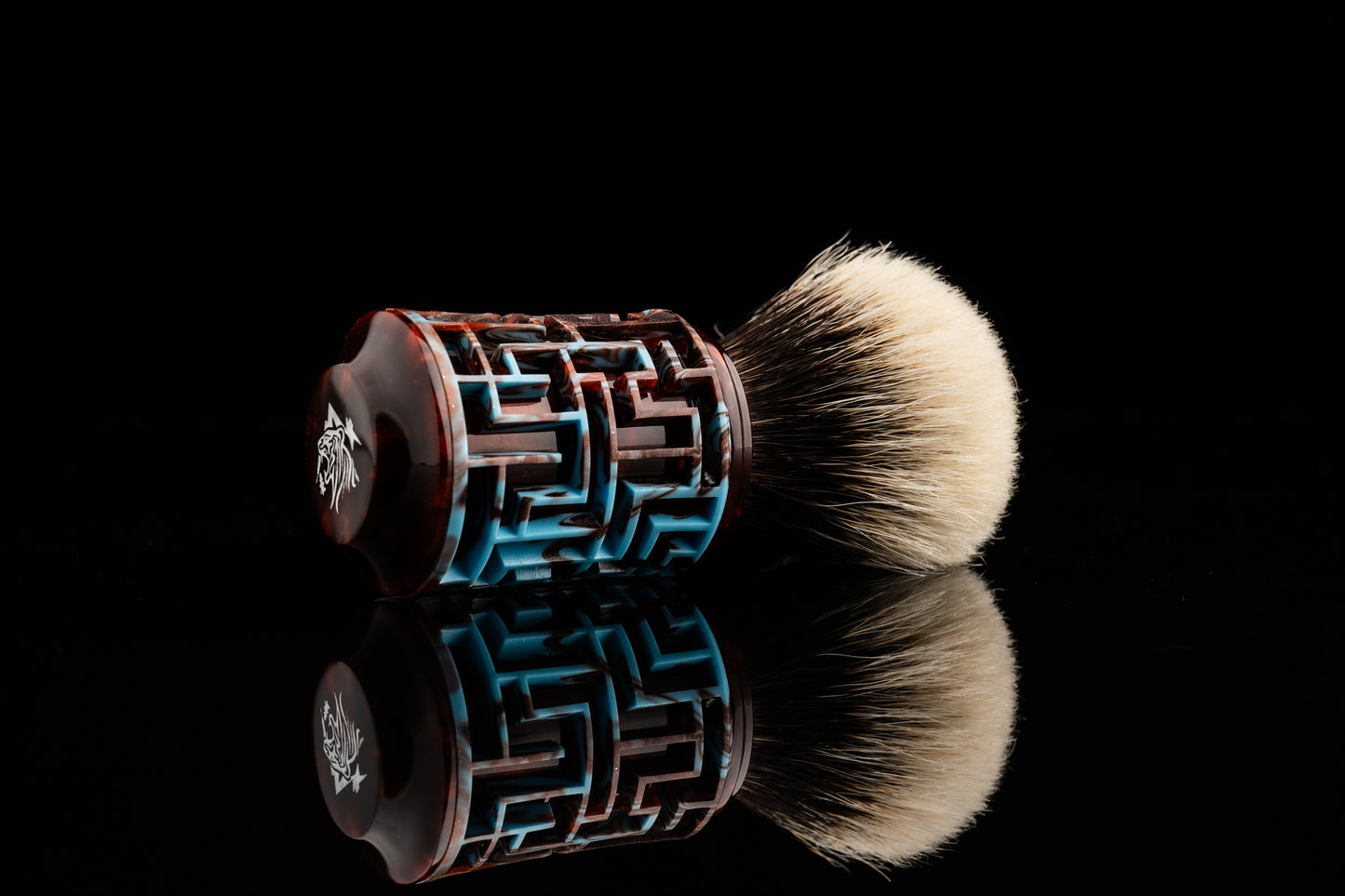 Lattice-Labyrinth Master shaving brush handle #13