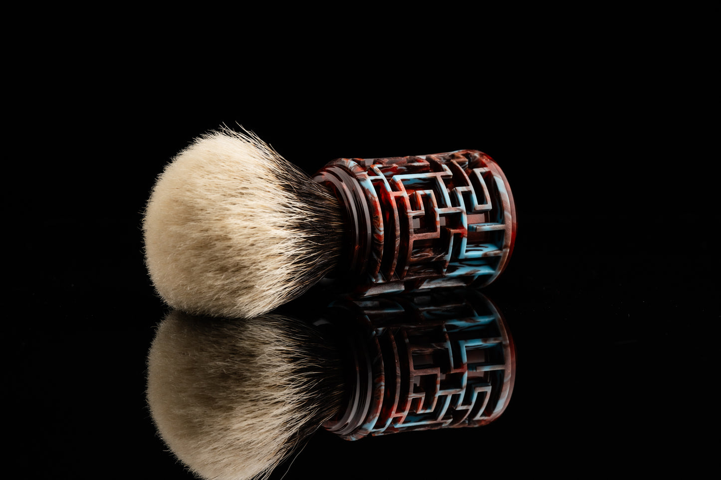 Lattice-Labyrinth Master shaving brush handle #13