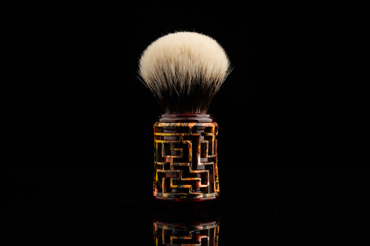 Lattice-Labyrinth Master shaving brush handle #14
