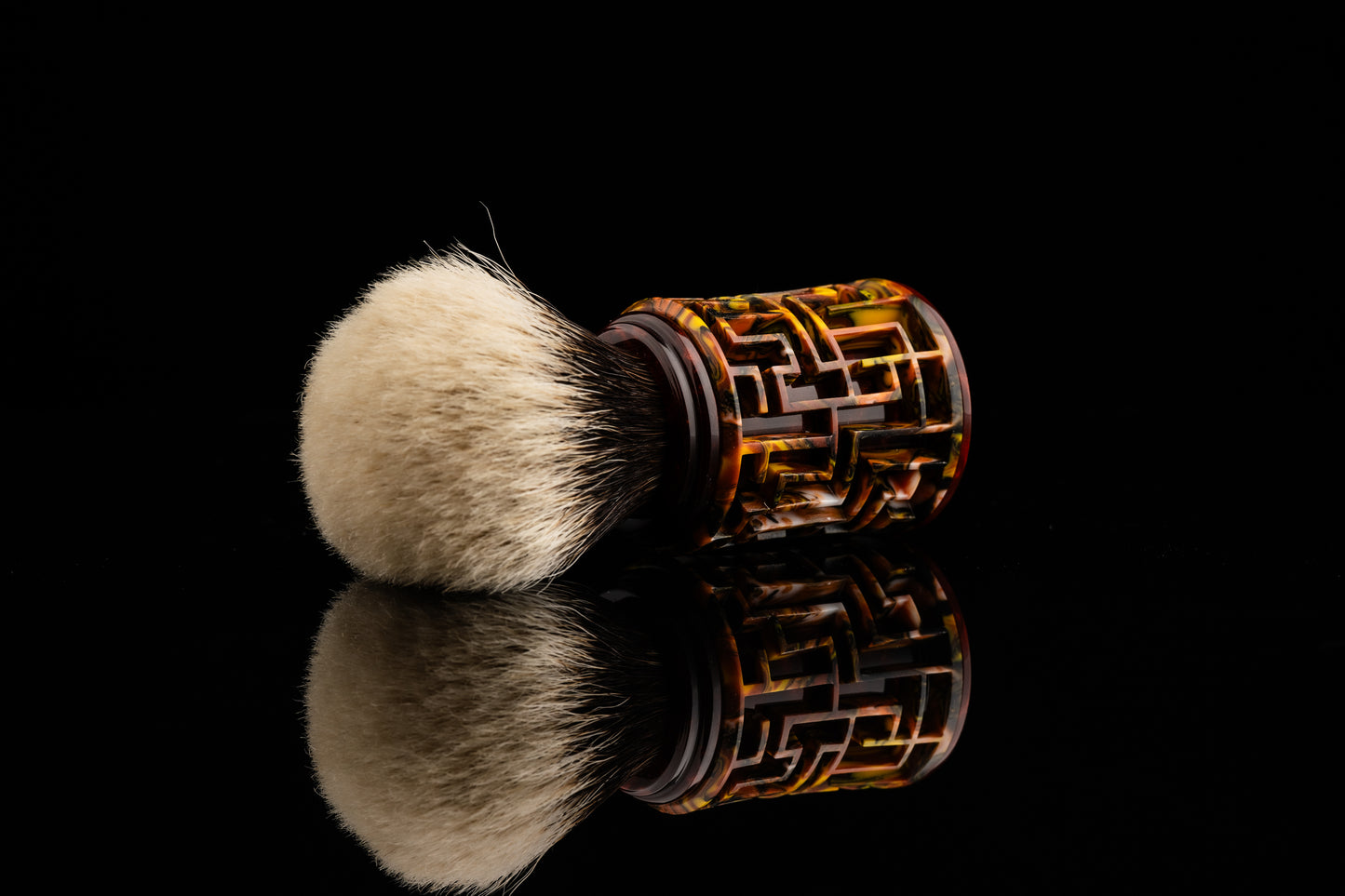 Lattice-Labyrinth Master shaving brush handle #14