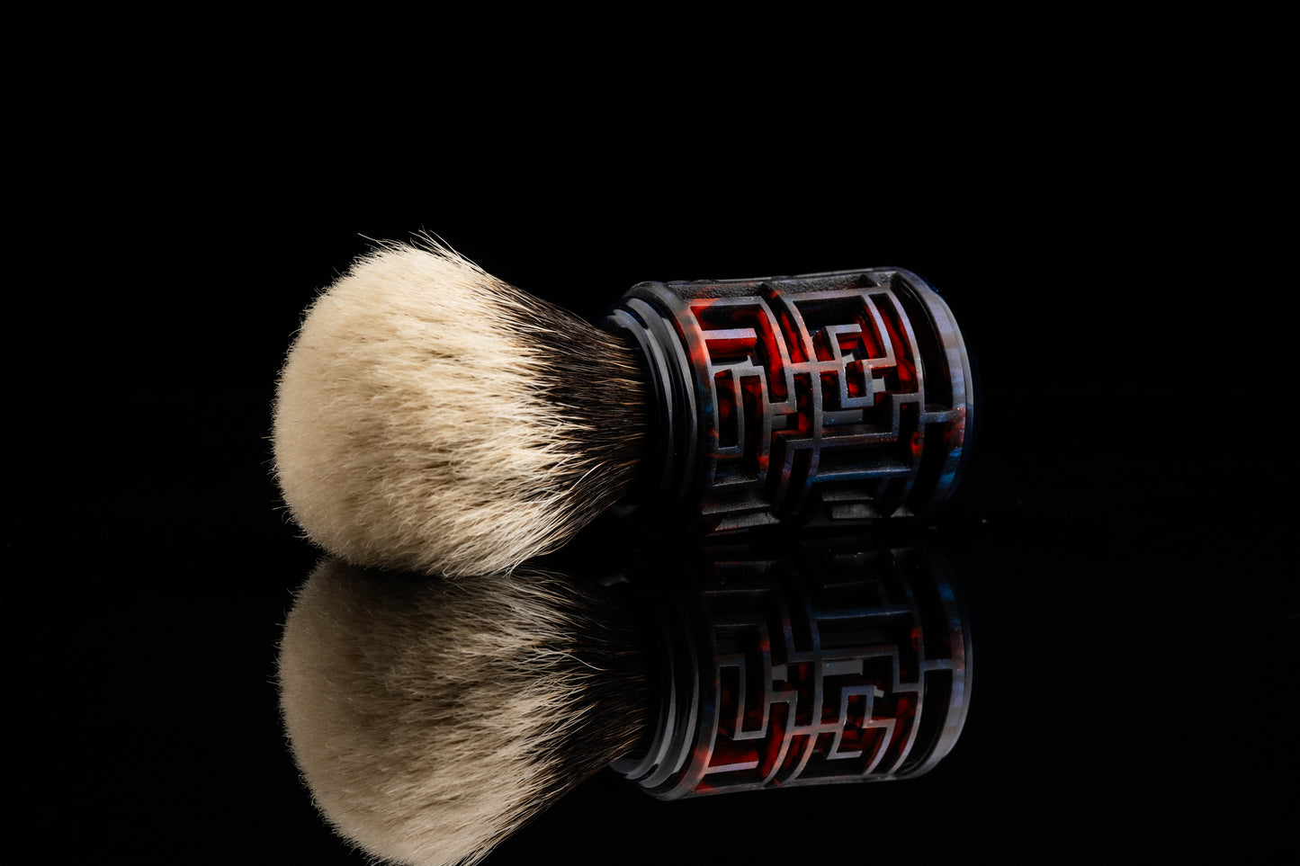 Lattice-Labyrinth Master shaving brush handle #15