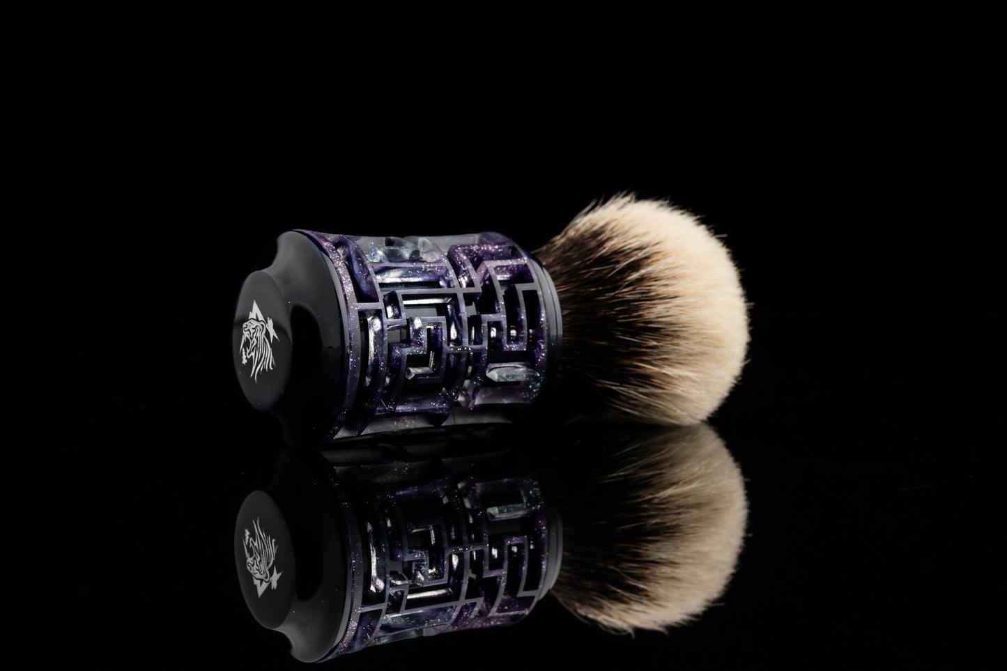 Lattice-Labyrinth Master shaving brush handle #16