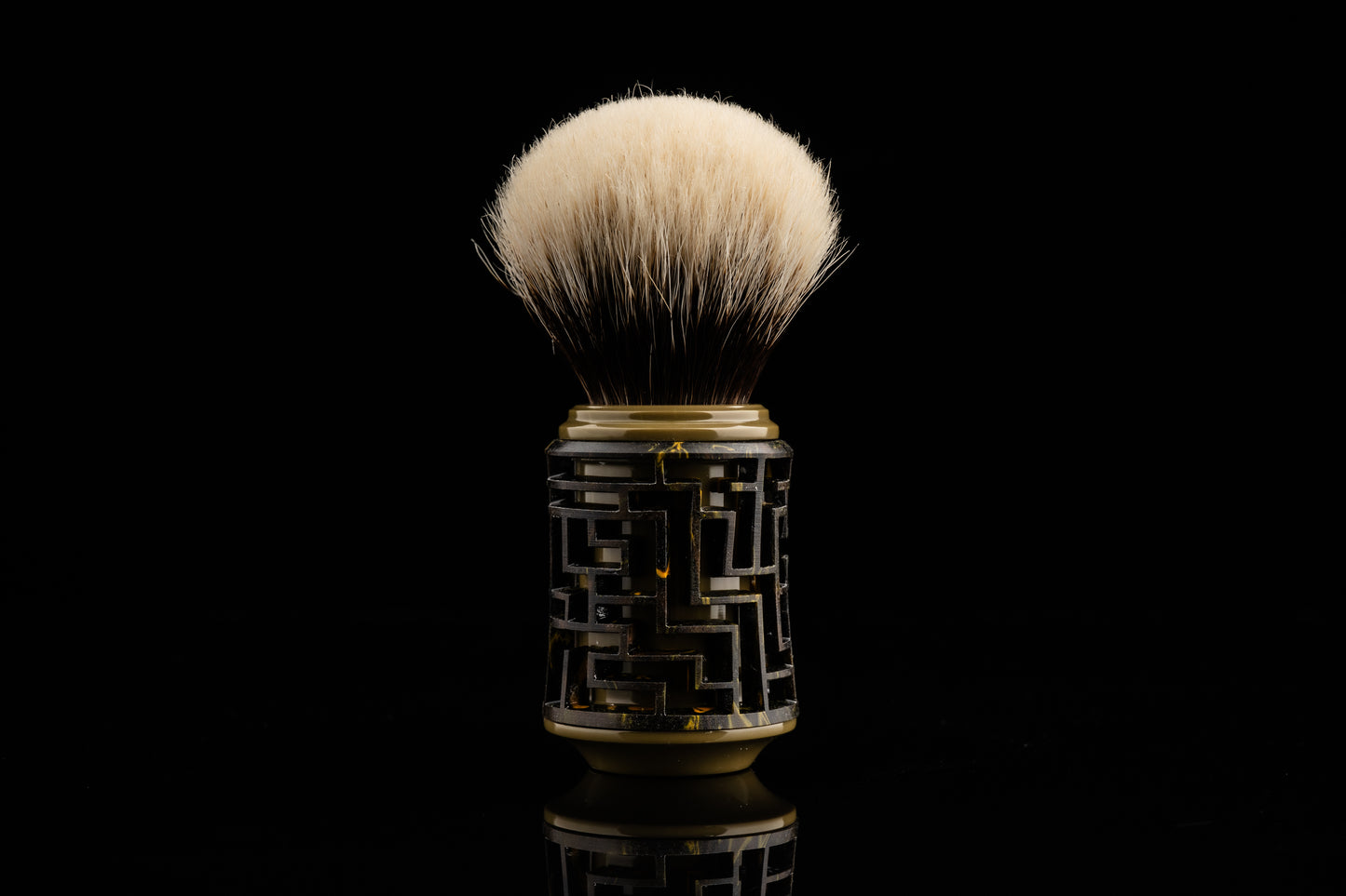 Lattice-Labyrinth Master shaving brush handle #19