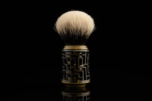 Lattice-Labyrinth Master shaving brush handle #19
