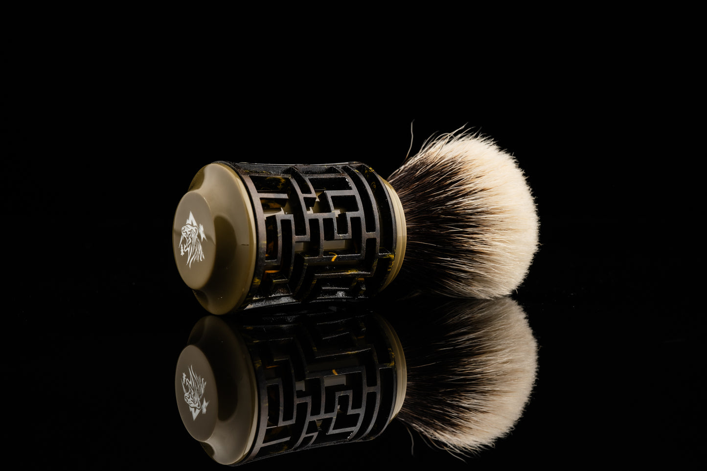 Lattice-Labyrinth Master shaving brush handle #19