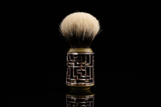 Lattice-Labyrinth Master shaving brush handle #20