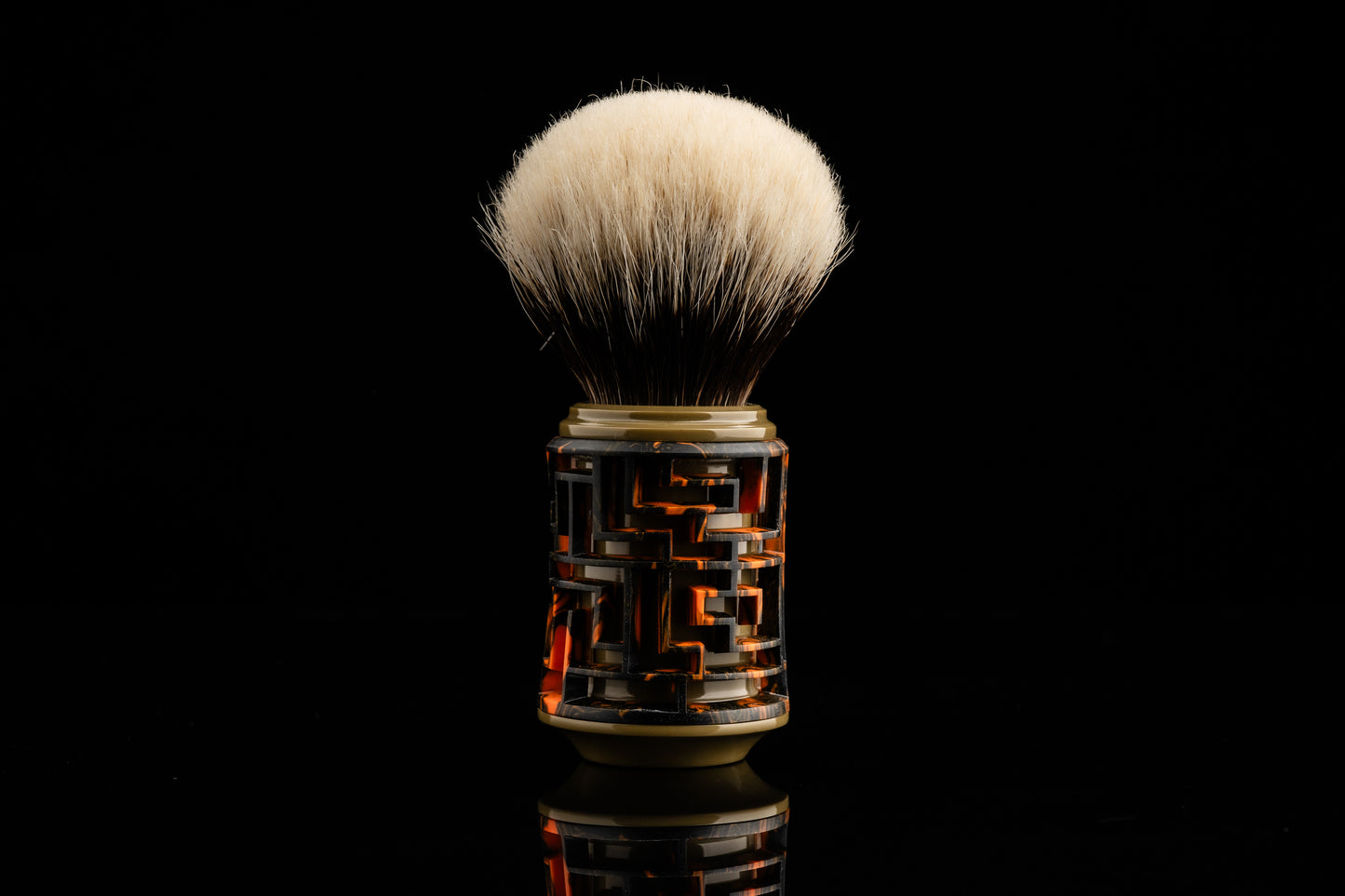 Lattice-Labyrinth Master shaving brush handle #21