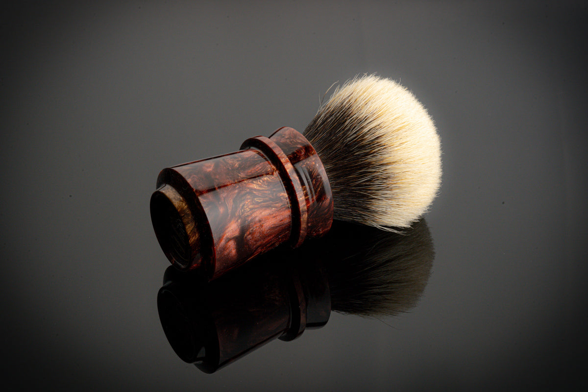 Ming-Dougong -'Fiery' shaving brush handle