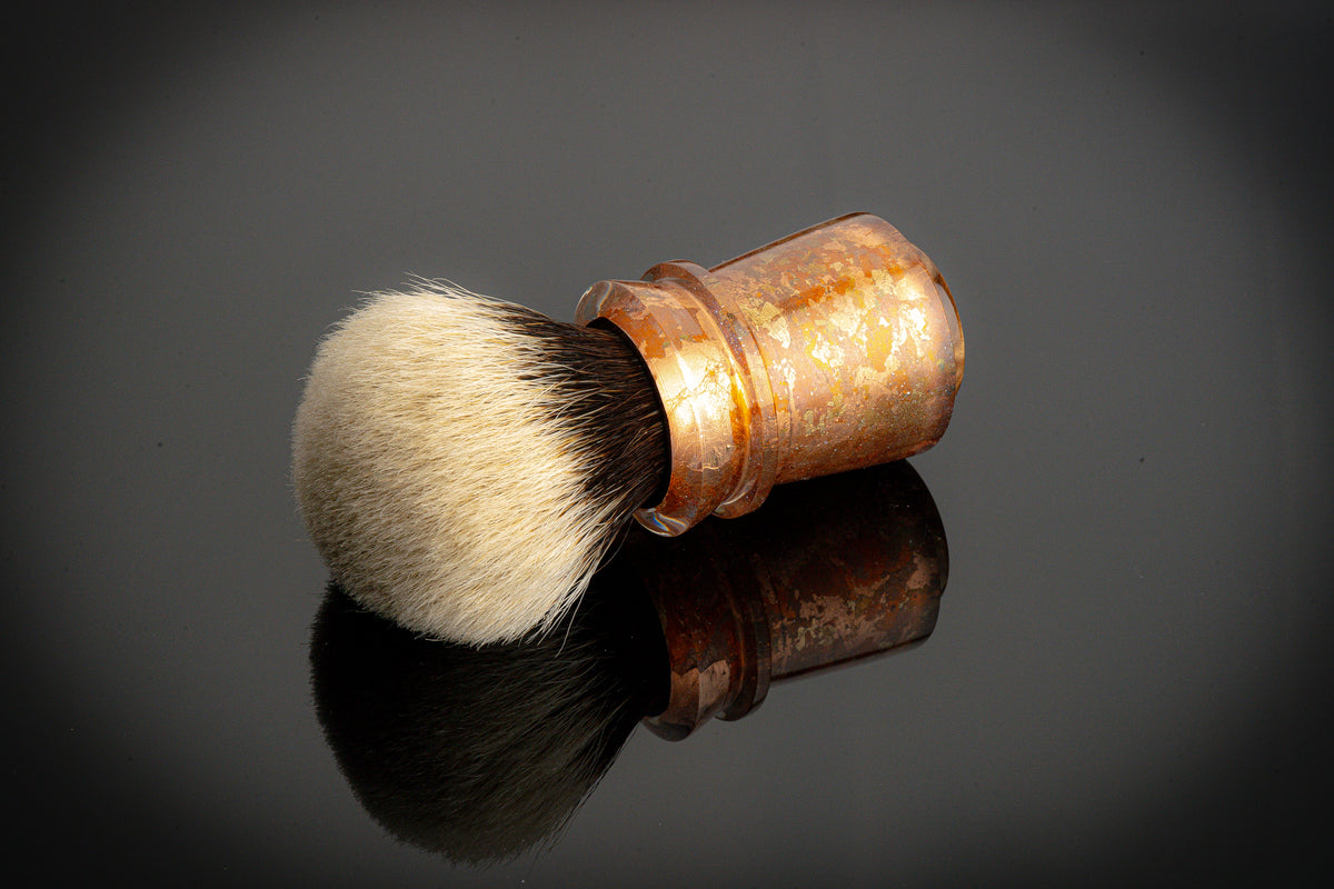 Ming-Dougong - Glaze X Foil Gilding -'敦煌' shaving brush handle