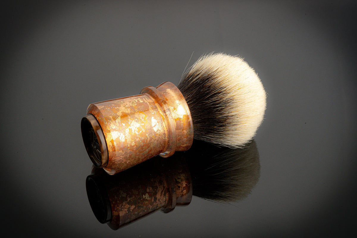 Ming-Dougong - Glaze X Foil Gilding -'敦煌' shaving brush handle