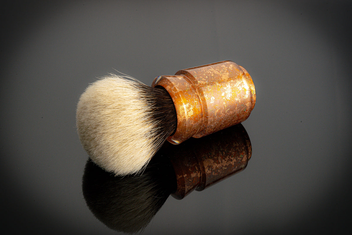 Ming - Yuxi - Glaze X Foil Gilding ‘敦煌’ shaving brush handle