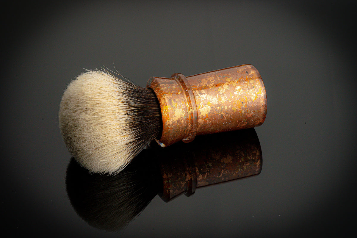 Ming - ZhanJiao - Glaze X Foil Gilding ‘敦煌’ shaving brush handle