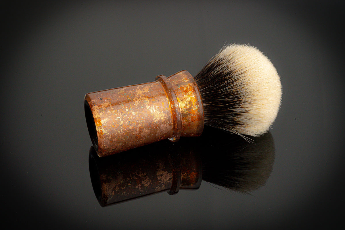 Ming - ZhanJiao - Glaze X Foil Gilding ‘敦煌’ shaving brush handle