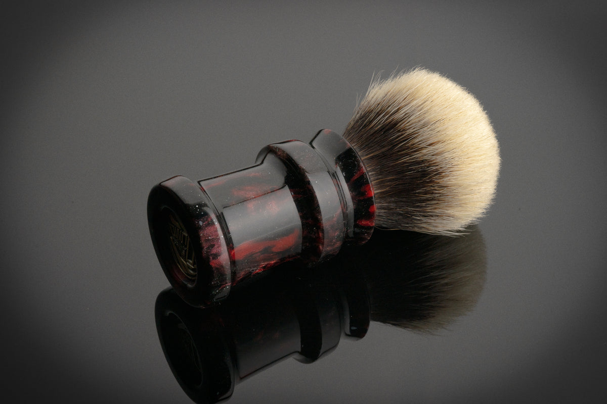 Ding - ‘Dark Red’ shaving brush handle