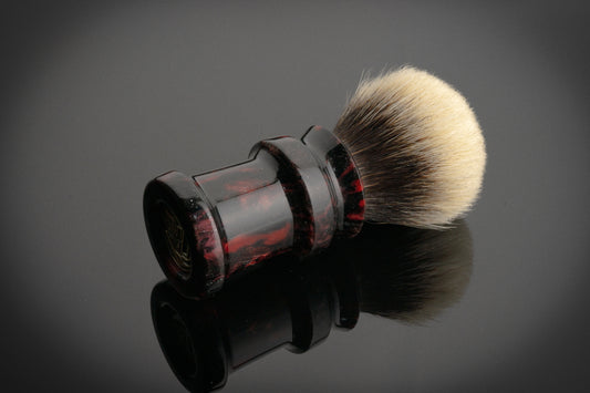 Ding - ‘Dark Red’ shaving brush handle