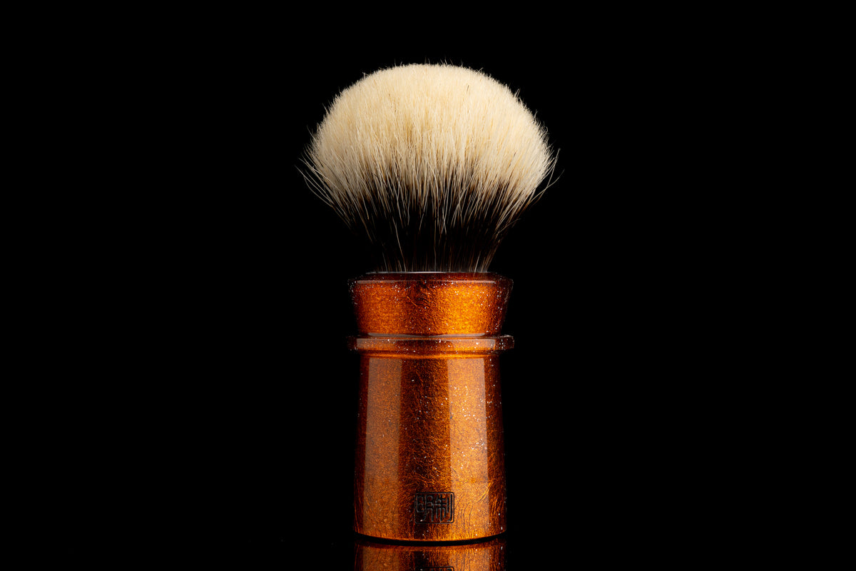 Ming - ZhanJiao - Glaze X Foil Gilding ‘晚霞’ shaving brush handle