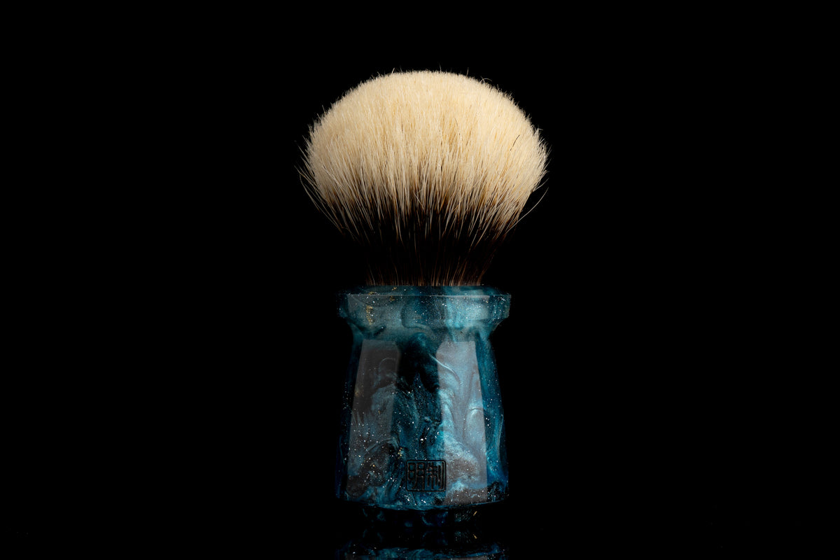 Ming - Meiping - Glaze - ‘Deep Sea’ shaving brush handle